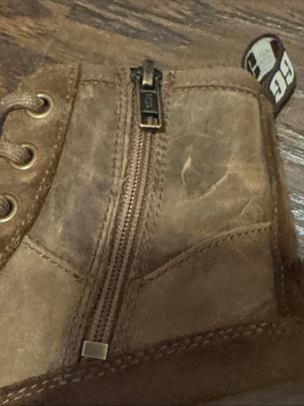 UGG Kids Brown Ankle Boots, w/ Side Zip